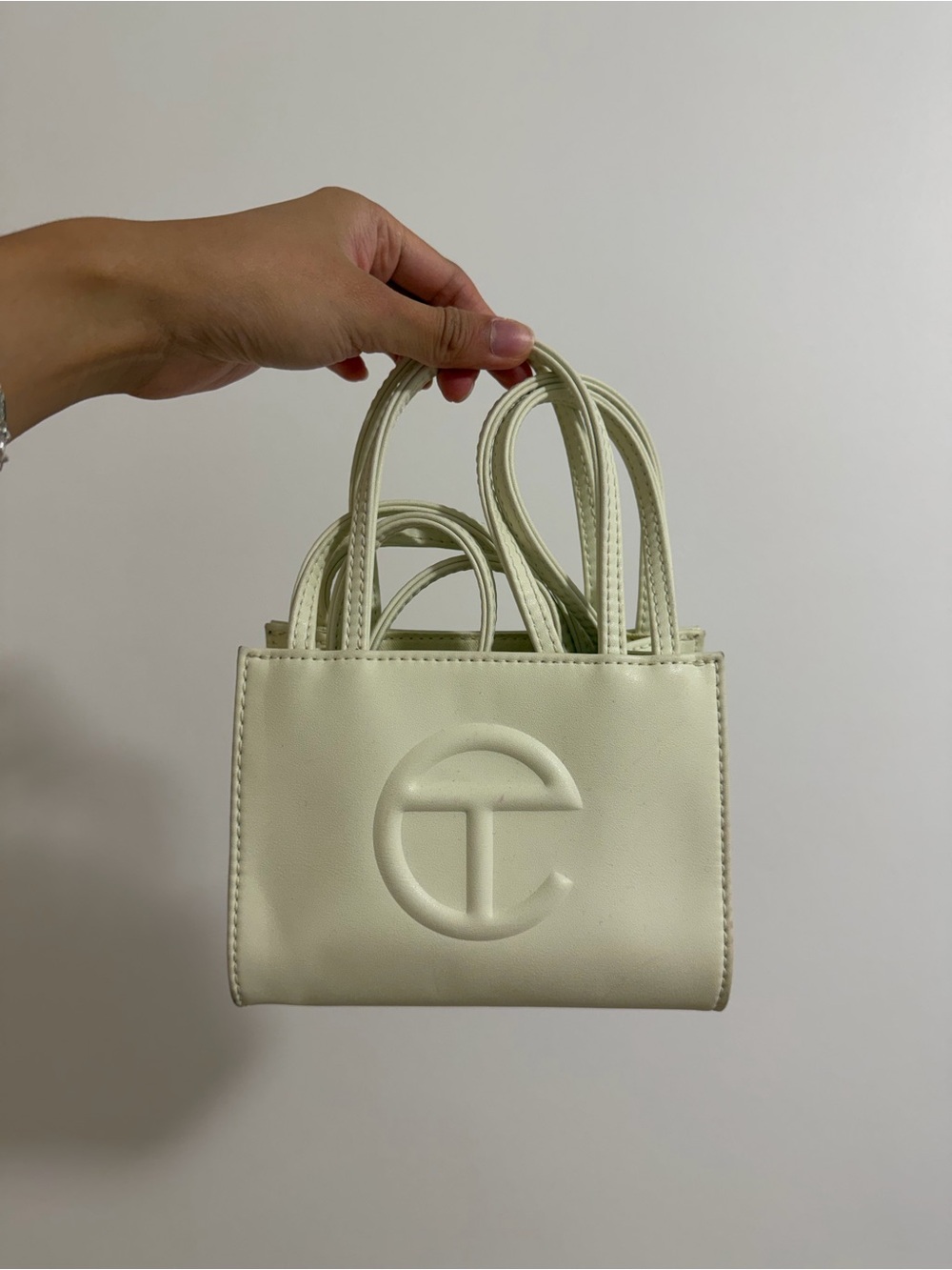 Telfar Light Cream Mini Bag